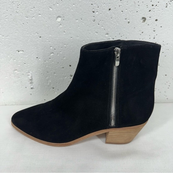 Nordstrom Signature Women's size 40  10 Black Suede Boots with 2 Inch Heel - Picture 8 of 15